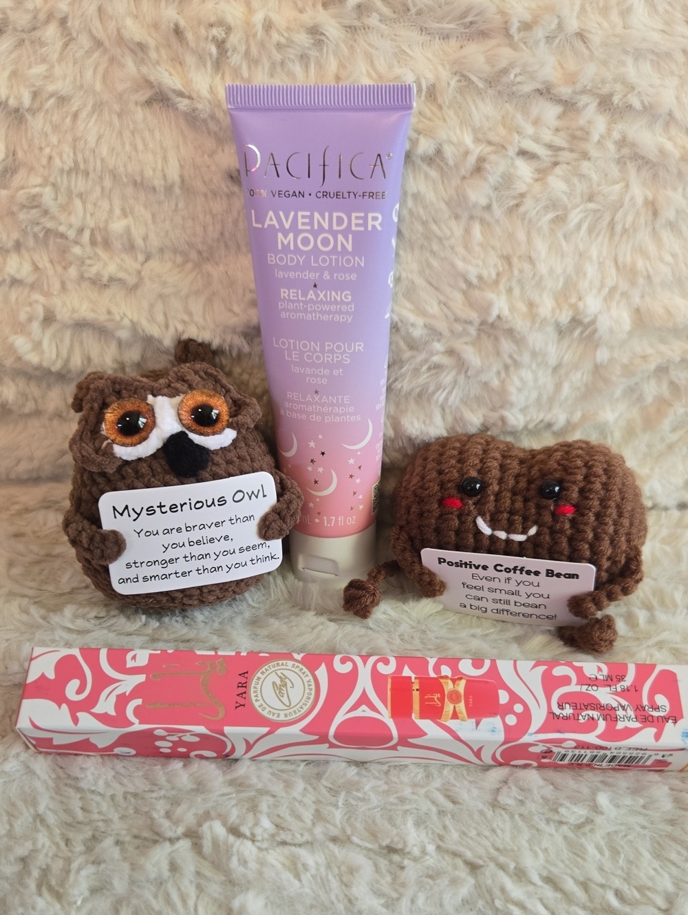 Pacifica Lavender Moon Body Lotion Positive Owl And Coffee Bean With Yara Bundle